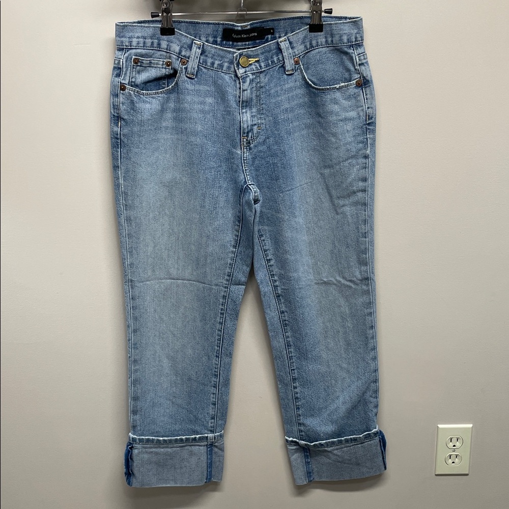 Calvin Klein Jeans Light Blue Cropped Ankle Jeans